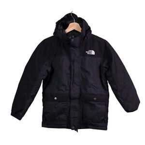 The North Face Down Puffer Jacket Junior M Black 550 Dryvent Insulated Outdoor